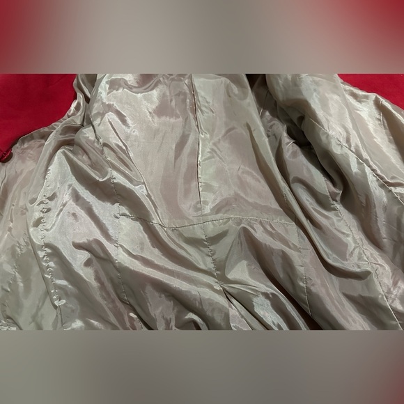 100 Forever 21 | EUC Red Double-Breasted Wool Blend Coat (Size L) - Picture 9 of 12